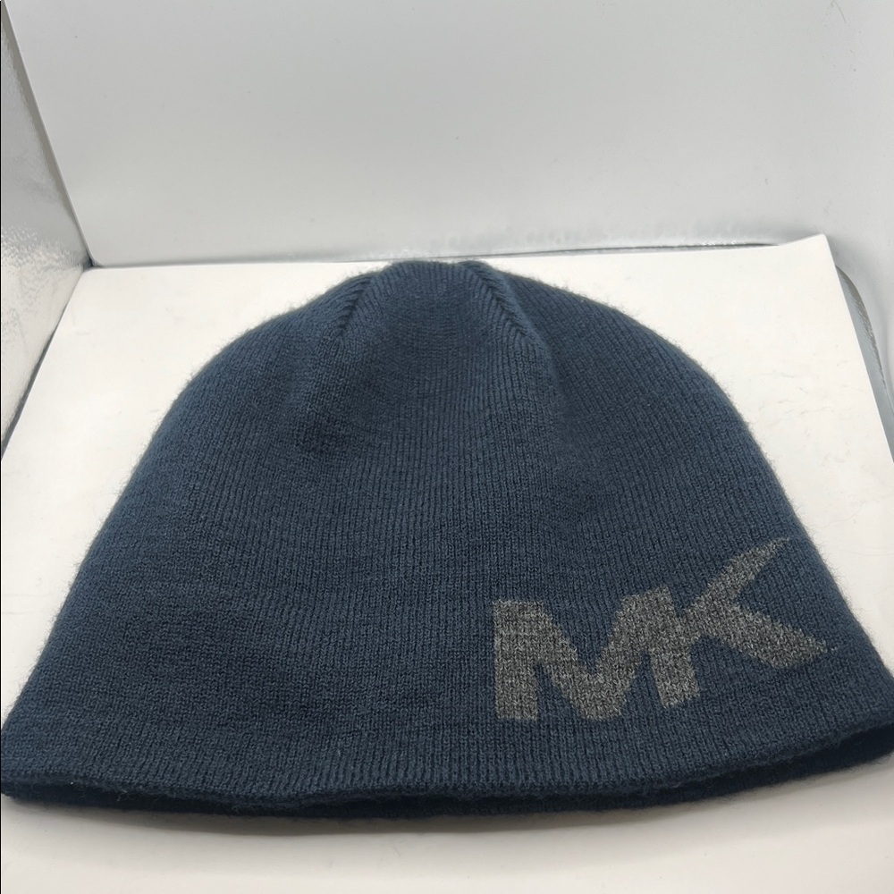 Michael Kors Men's blue Charcoal Knit Hat